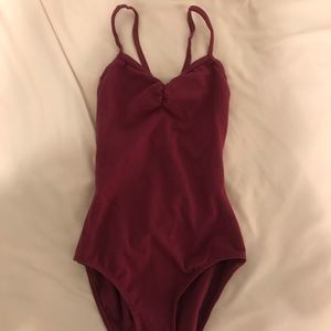 Burgundy/dark red leotard